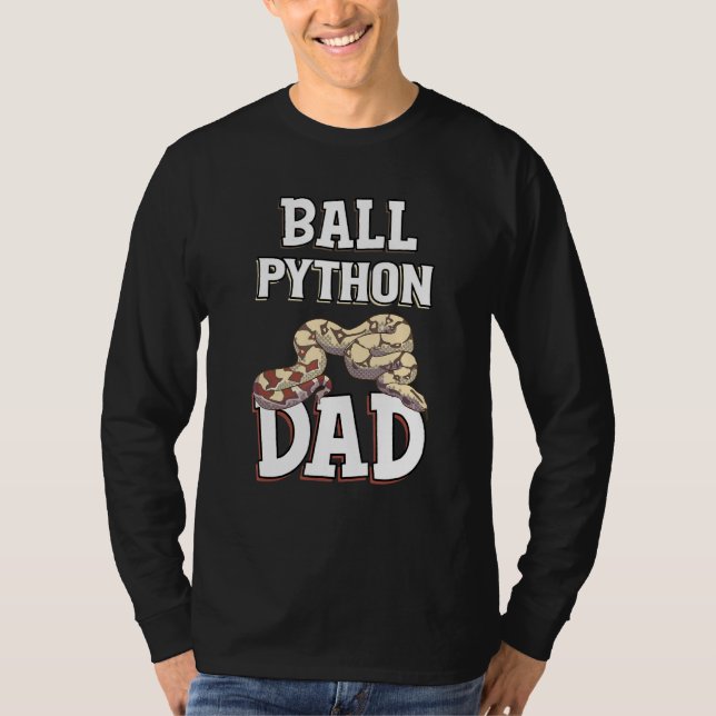 Camiseta Mens Lustige Schlange Design Ball Python Papa (Anverso)