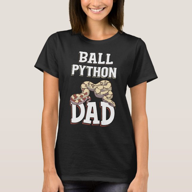 Camiseta Mens Lustige Schlange Design Ball Python Papa (Anverso)