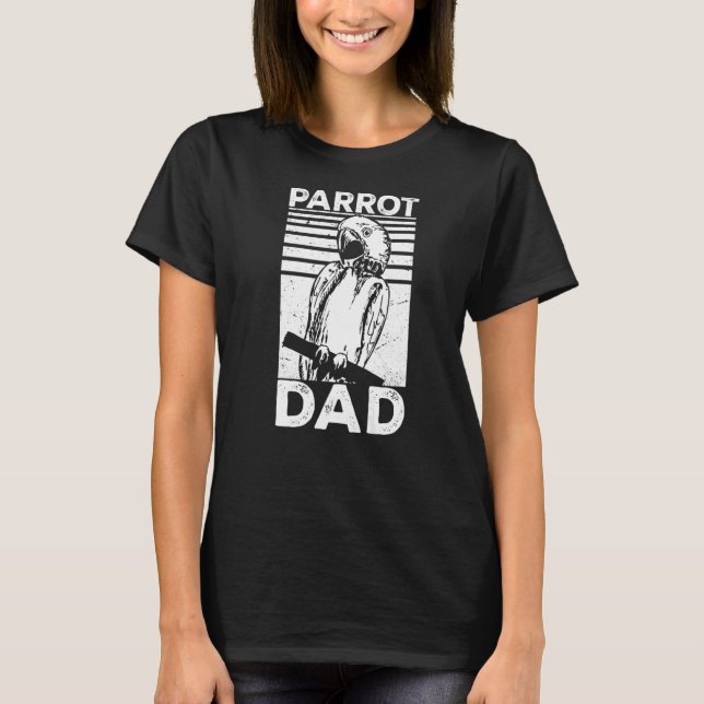 Camiseta Mens Macaw Bird Parrot Dad Parakeet (Anverso)