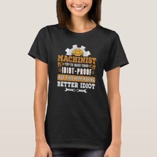 Camiseta Mens Machinist For Men Dad Machine Operator Worldw