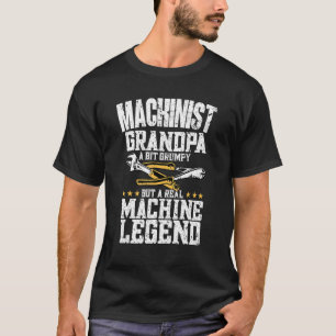 Camiseta Mens Machinist Grandpa Machine Operator Machinist