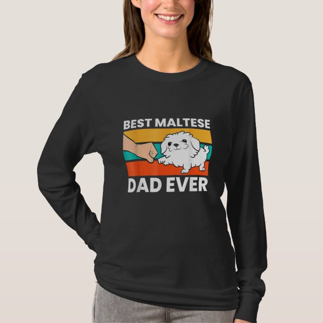 Camiseta Mens Maltese Dad Best Maltese Dad Ever (Anverso)