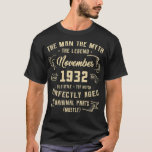 Camiseta Mens Man Myth Legend November 1932 90th Birthday G<br><div class="desc">Mens Man Myth Legend November 1932 90th Birthday Gift 90 barbecue smoking meat . dad, funny, father, christmas, daddy, fathers day, quote, american flag, children, dad of the year, dad to be, daddies, daddy of the year, daddy's girl, dads favorite, daughter, daughters, dog, family, father's day, funny sayings, gift, gift...</div>