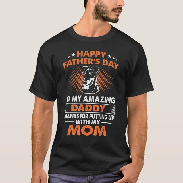 Camiseta Mens Manchester Terrier Dog Dad Happy Fathers Day (Anverso)