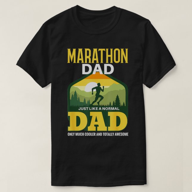 Camiseta Mens Marathon Funny Dad Marathon Dad (Diseño del anverso)