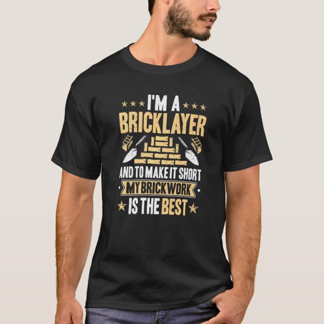 Camiseta Mens Mason Mi Bricklayer Es El Mejor Bricklayer 1 (Anverso)