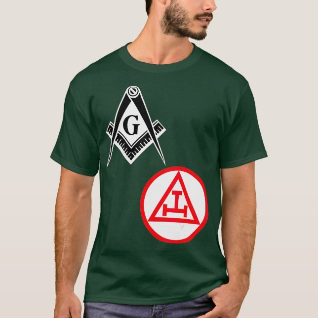 Camiseta Mens Mason Royal Arch Split T Masonic York Rite (Anverso)