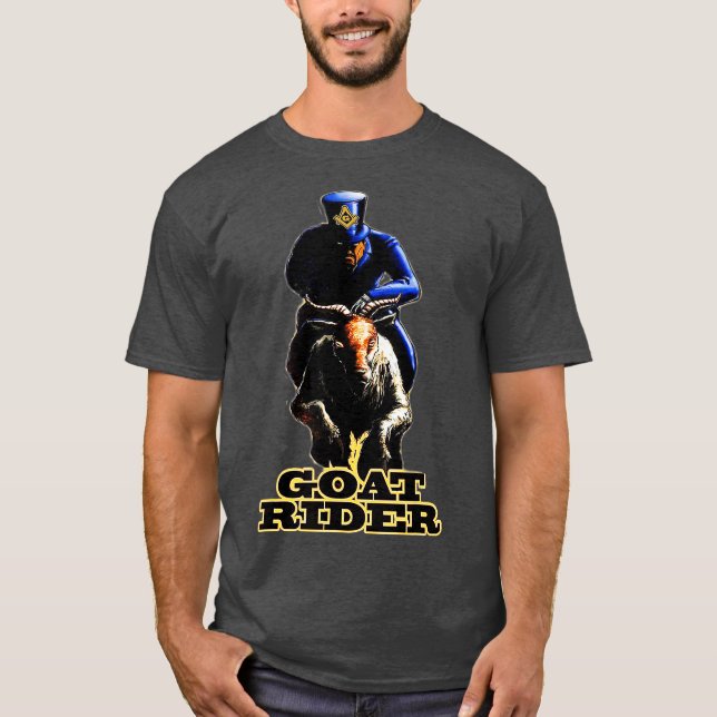 Camiseta Mens Masonic Goat Rider T Mason (Anverso)