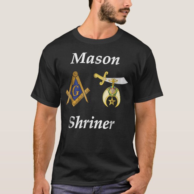 Camiseta Mens Masonic Shriner Split Mason T Shirt (Anverso)