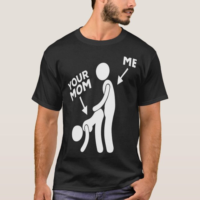 Camiseta Mens Me Mata Golpeando A Tu Mamá (Anverso)