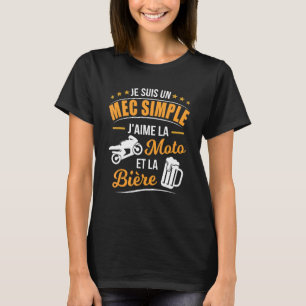 Camiseta Mens Mec Simple Love Motocicleta Bebiker Biker