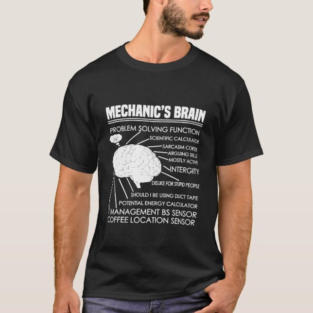 Camiseta Mens Mecánica Función de resolución de problemas c (Anverso)