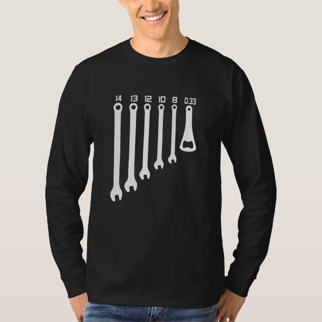 Camiseta Mens Mechanic Car Beer Alcohol Craftsman (Anverso)