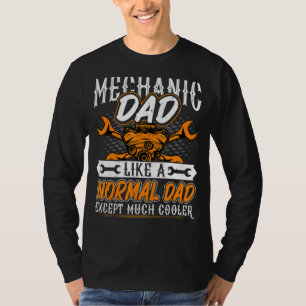 Camiseta Mens Mechanic Dad Dad Repairman Máquina mecánica a