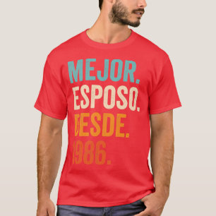 Camiseta Mens Mejor Esposo Desde 1986 36º aniversario boda