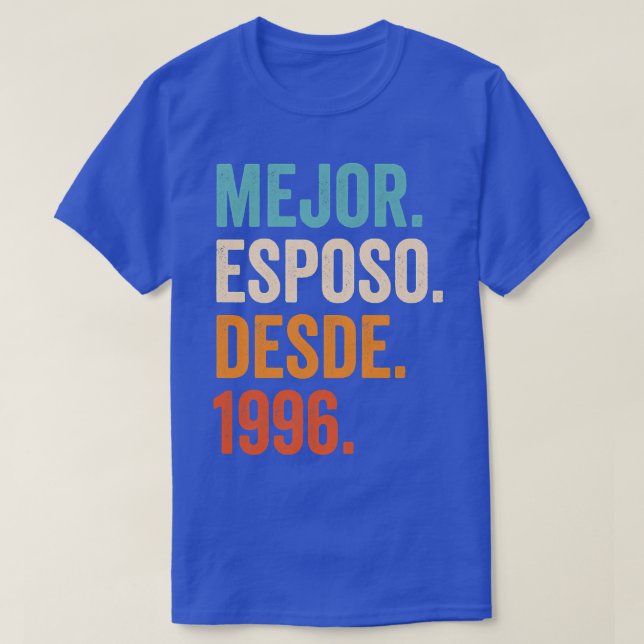 Camiseta Mens Mejor Esposo Desde 1996 26º aniversario boda (Diseño del anverso)