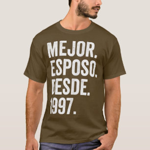 Camiseta Mens Mejor Esposo Desde 1997 25º aniversario boda