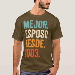 Camiseta Mens Mejor Esposo Desde 2003 19º aniversario boda