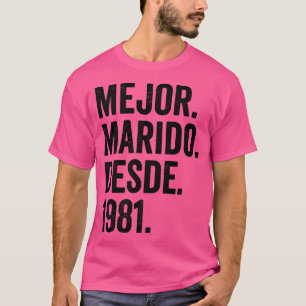 Camiseta Mens Mejor Marido Desde 1981 41er aniversario boda