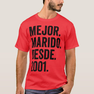 Camiseta Mens Mejor Marido Desde 2001 21er aniversario boda