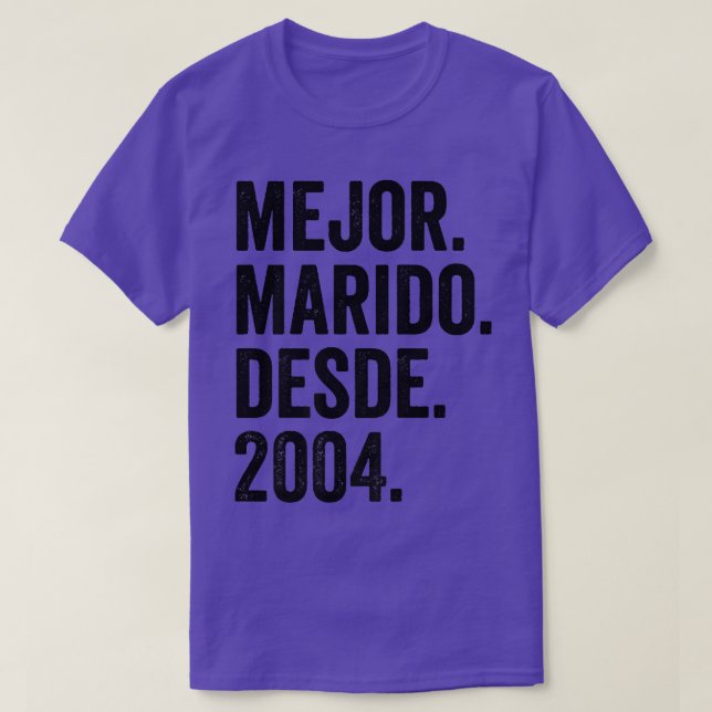 Camiseta Mens Mejor Marido Desde 2004 18º aniversario boda (Diseño del anverso)