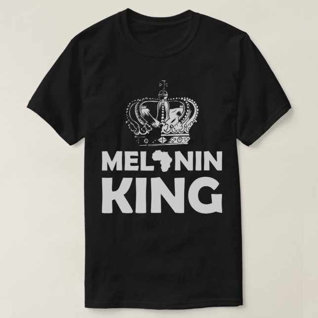 Camiseta Mens Melanin King Clothes Gift African American Me (Diseño del anverso)