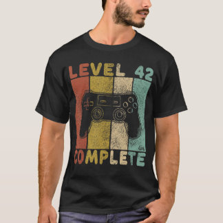 Camiseta Mens Mens 42nd Birthday Men Gaming Level 42 Comple