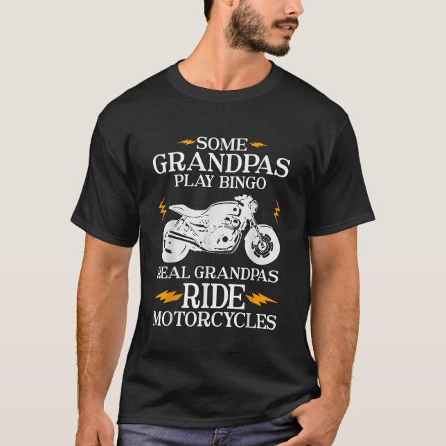 Camiseta Mens Mens Algunos Abuelos Juegan Bingo Real Grandp (Anverso)