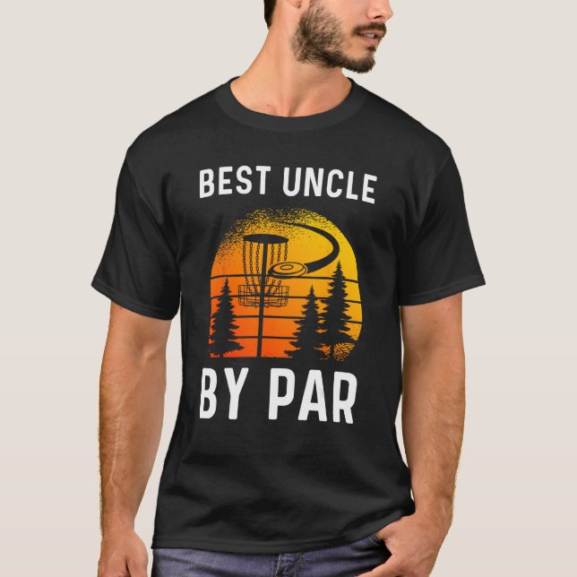 Camiseta Mens Mens Best Uncle By Par Disc Golf (Anverso)