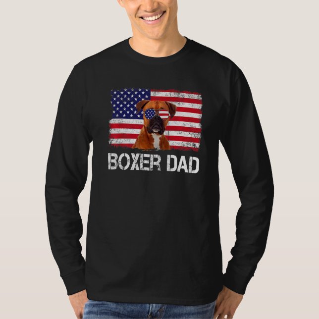 Camiseta Mens Mens Boxer Dad Ee. Uu. Bandera Patriótica 4 D (Anverso)