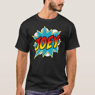 Camiseta Mens Mens Joey Nombra Libro De Comics Superhéroe