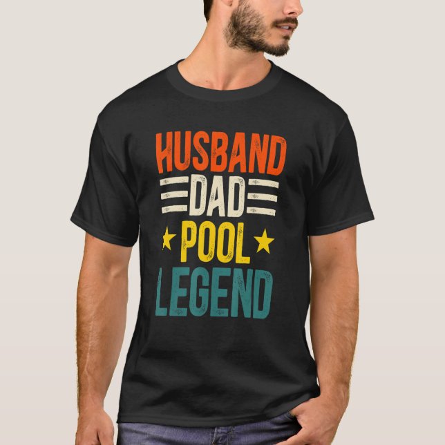 Camiseta Mens Mens Mens Pool Player Billiards Hussein Dad P (Anverso)