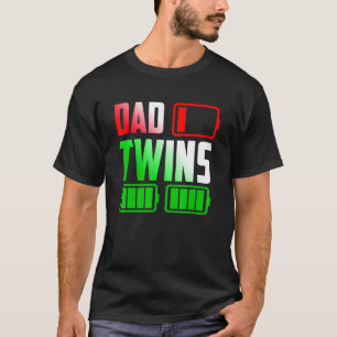 Camiseta Mens Mens Mens Tired Dad Low Battery Twins Full Ch