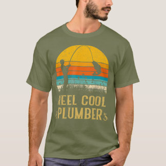 Camiseta Mens Mens Mens Vintage Reel Guay Plumber Fish