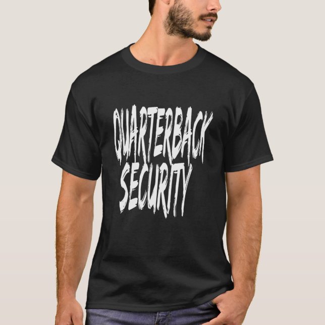 Camiseta Mens Mens Quarterback Security Sarcastic Football (Anverso)