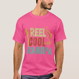 Camiseta Mens Mens Reel Cool Grandpa Fishing Fun Fathers Da