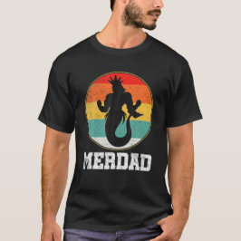 Camiseta Mens Merdad Papi Merman Retro Suns