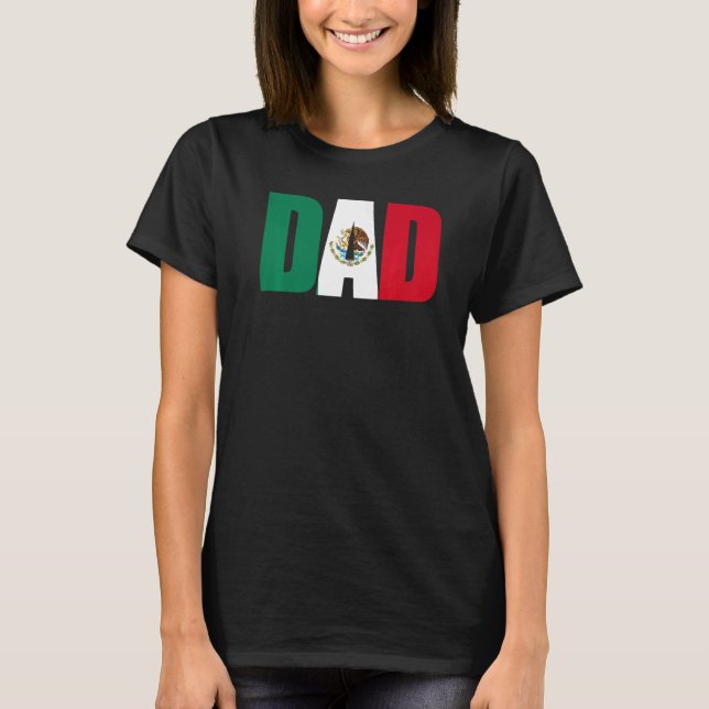 Camiseta Mens  Mexican Flag Dad Mexico (Anverso)