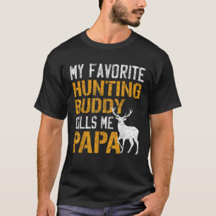 Camiseta Mens Mi amigo de caza favorito me llama Papa Deer