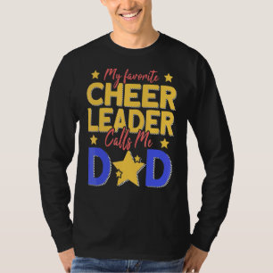Camiseta Mens Mi animadora favorita me llama Dad Cheer Da