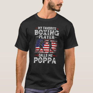 Camiseta Mens Mi Boxeador Favorito Me Llama Poppa Usa