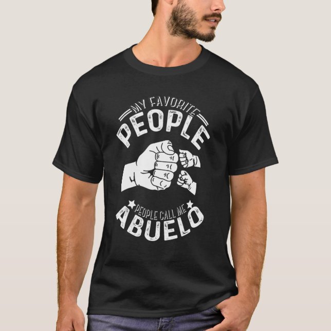 Camiseta Mens Mi Gente Favorita Me Llama Abuelo (Anverso)