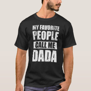 Camiseta Mens Mi Gente Favorita Me Llama Dada Retro Dad Fa