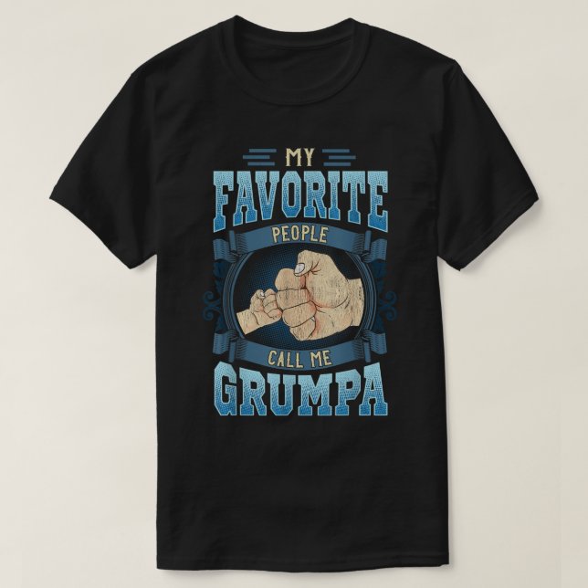 Camiseta Mens Mi Gente Favorita Me Llama Grumpa Regalos Gru (Diseño del anverso)
