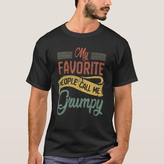Camiseta Mens Mi Gente Favorita Me Llama Papá Grumpy (Anverso)