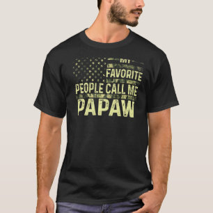 Camiseta Mens Mi Gente Favorita Me Llama Papaw Usa Patrioti