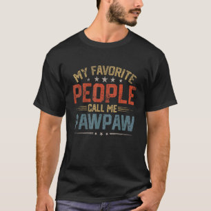 Camiseta Mens Mi Gente Favorita Me Llama Pawpaw Retro Fathe