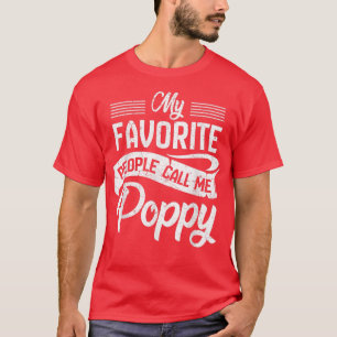 Camiseta Mens Mi Gente Favorita Me Llama Poppy T Abuelo F