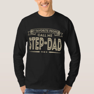 Camiseta Mens Mi Gente Favorita Me Llama Step Dad Funny