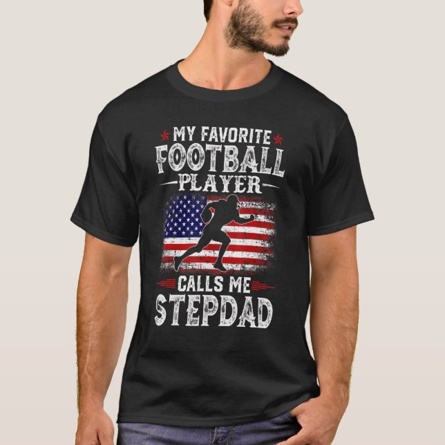 Camiseta Mens Mi jugador favorito de fútbol me llama Stepda (Anverso)